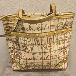 Coach Y2K Heritage Tattersal Graffiti Bag